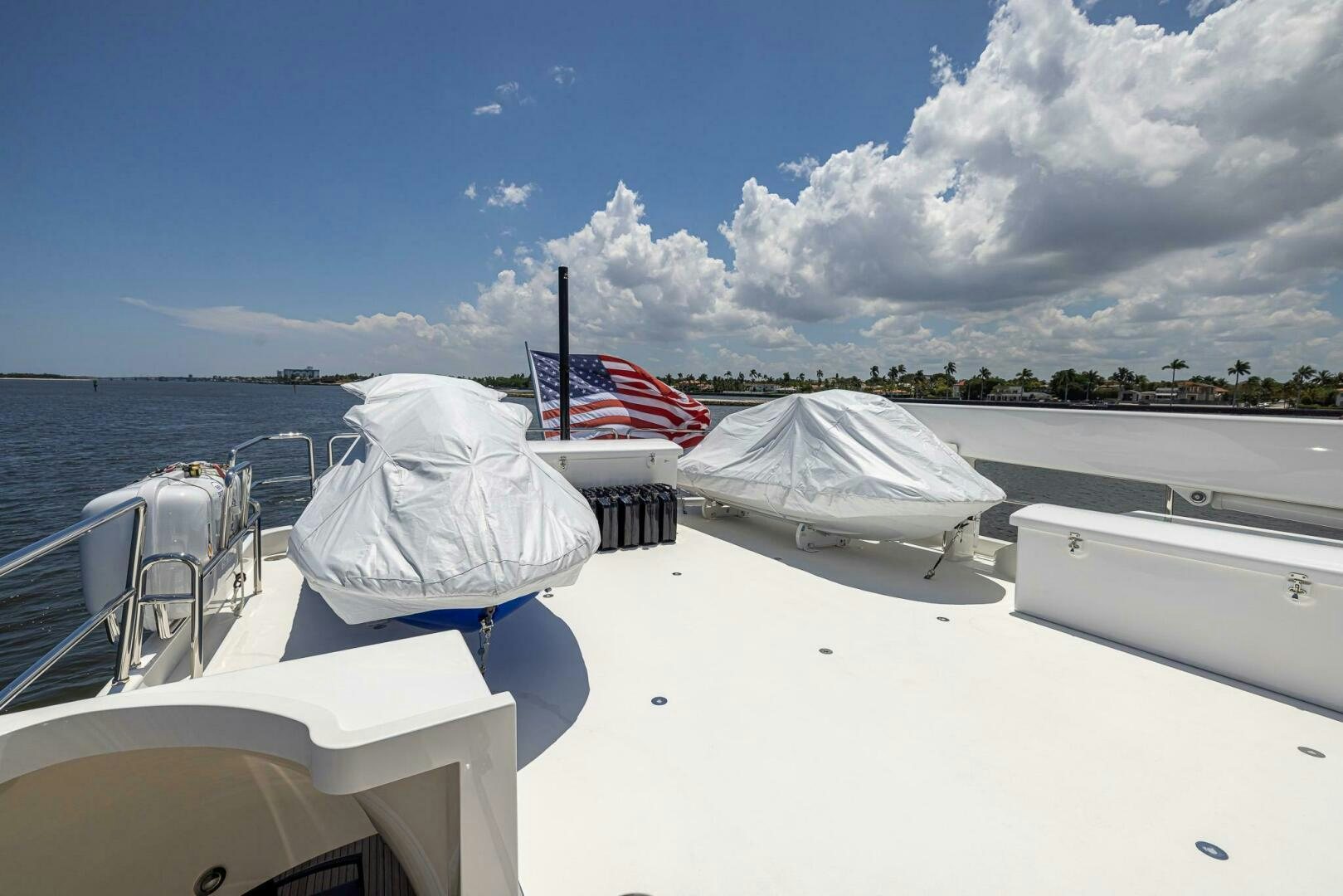 a flag on a boat aboard SEAHAWK Yacht for Sale