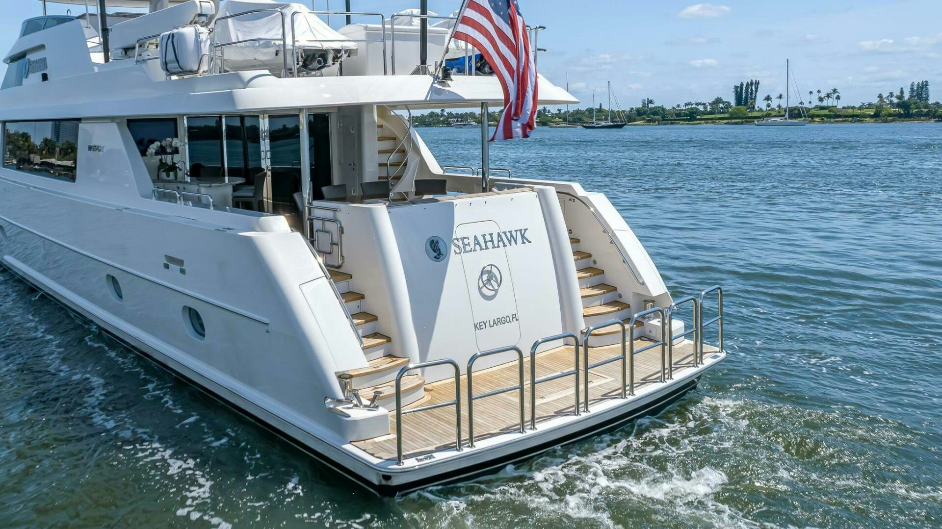 a boat on the water aboard SEAHAWK Yacht for Sale