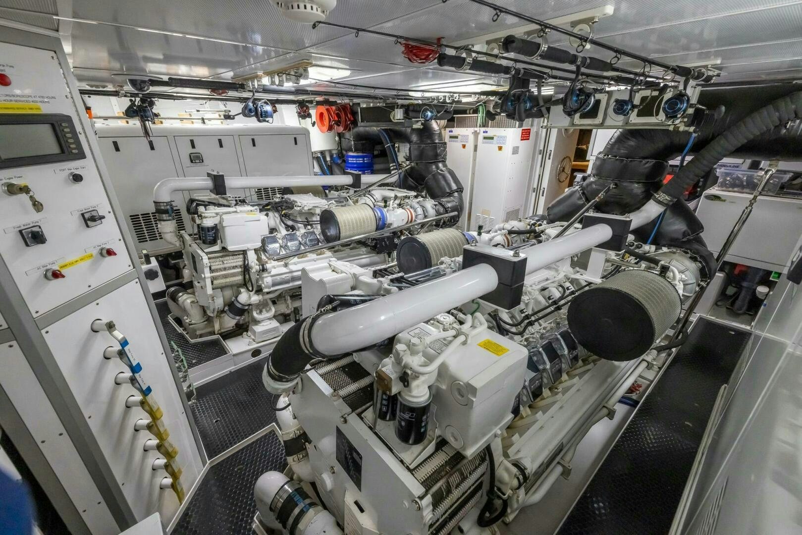 a room with machinery aboard SEAHAWK Yacht for Sale