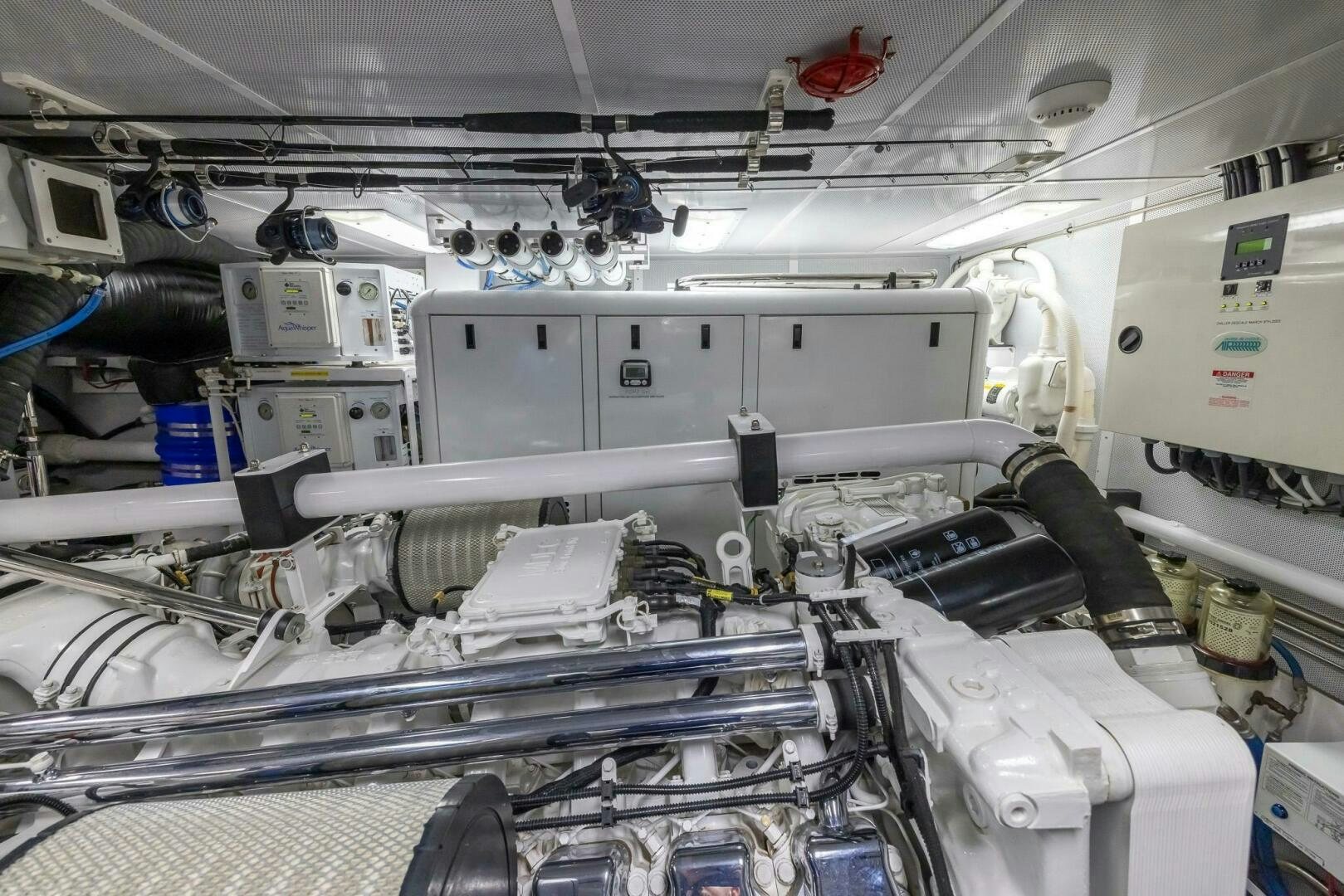 a room with several machines aboard SEAHAWK Yacht for Sale