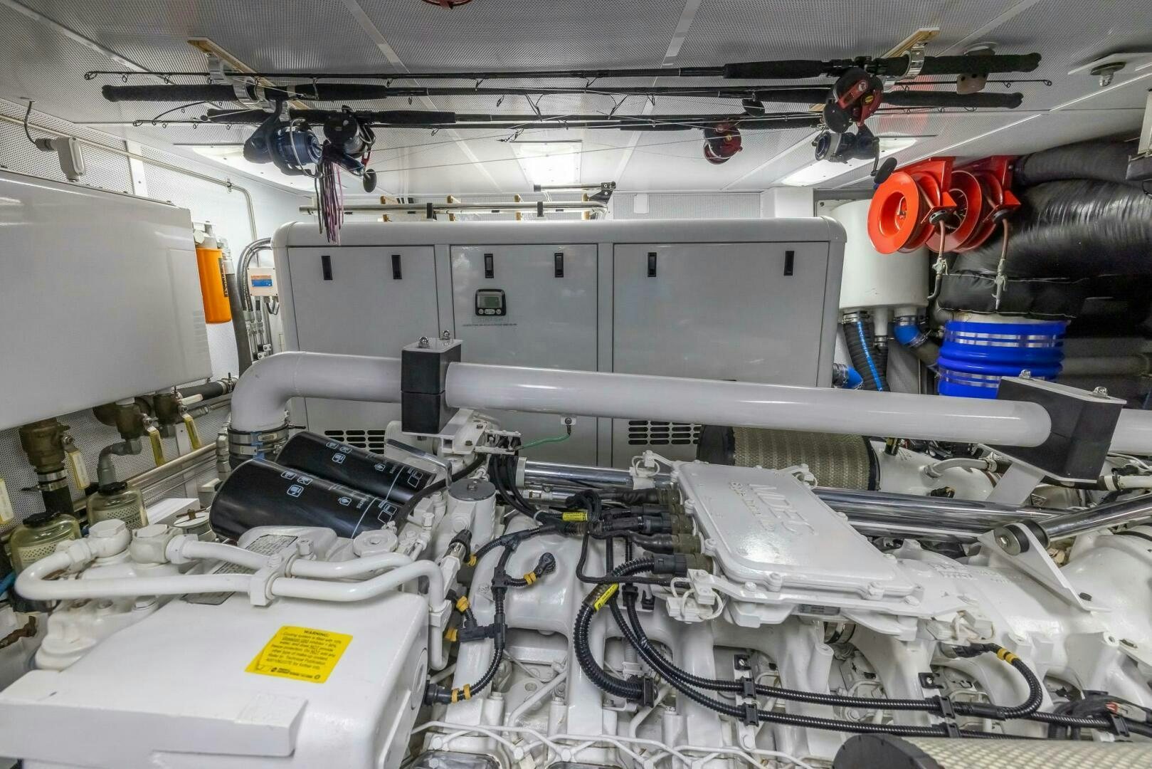 a room with machinery and equipment aboard SEAHAWK Yacht for Sale