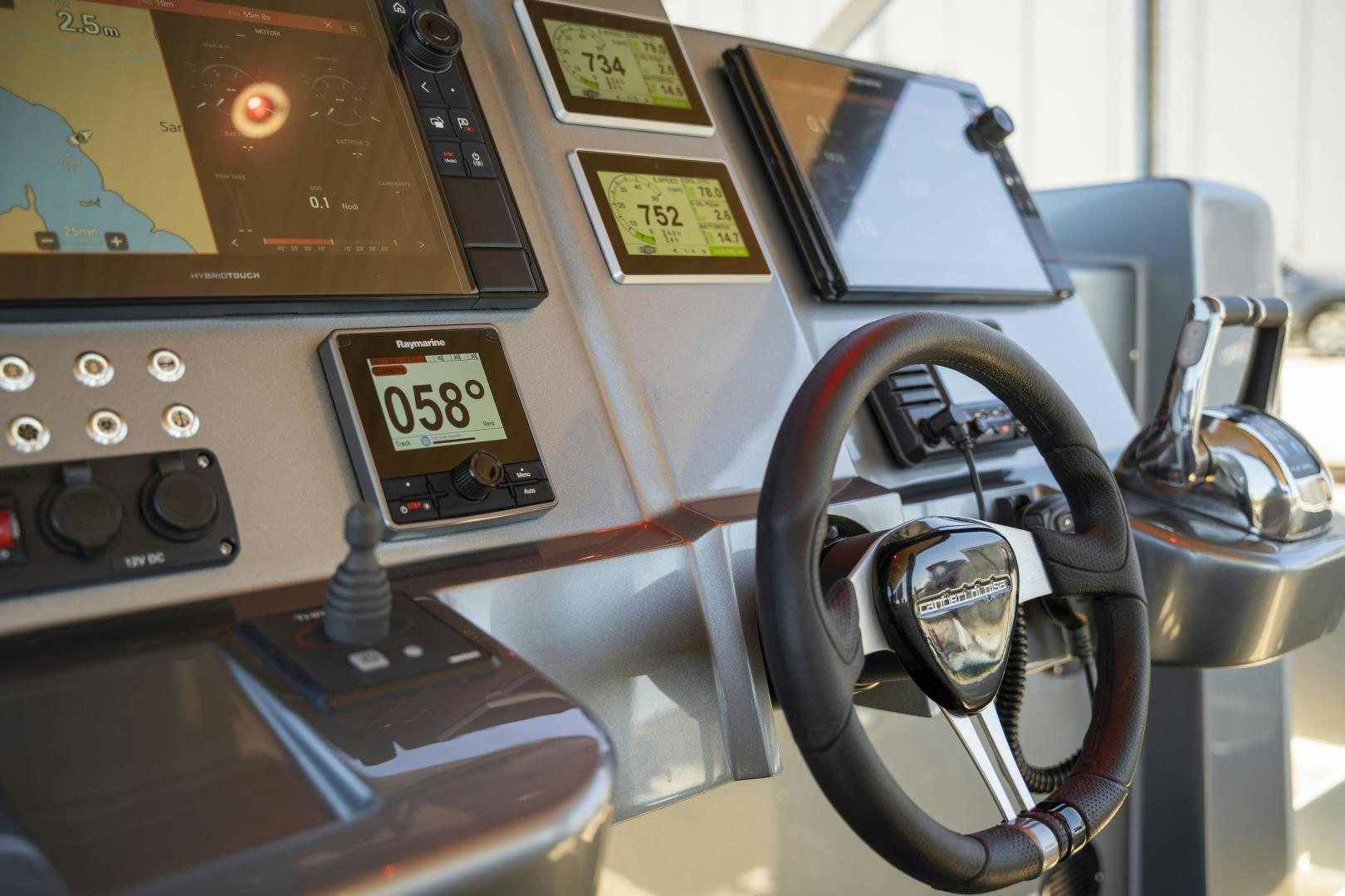 a machine with a screen aboard CANTIERI DI PISA TENDER 50 Yacht for Sale