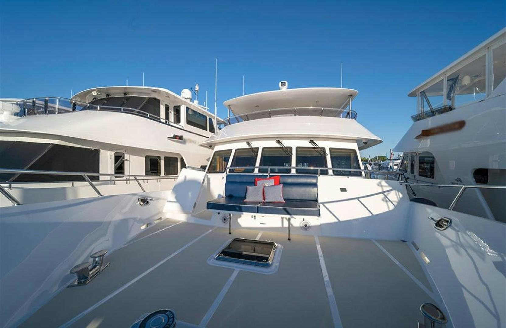 a row of boats on a dock aboard JULIANNE NAME RESERVED Yacht for Sale