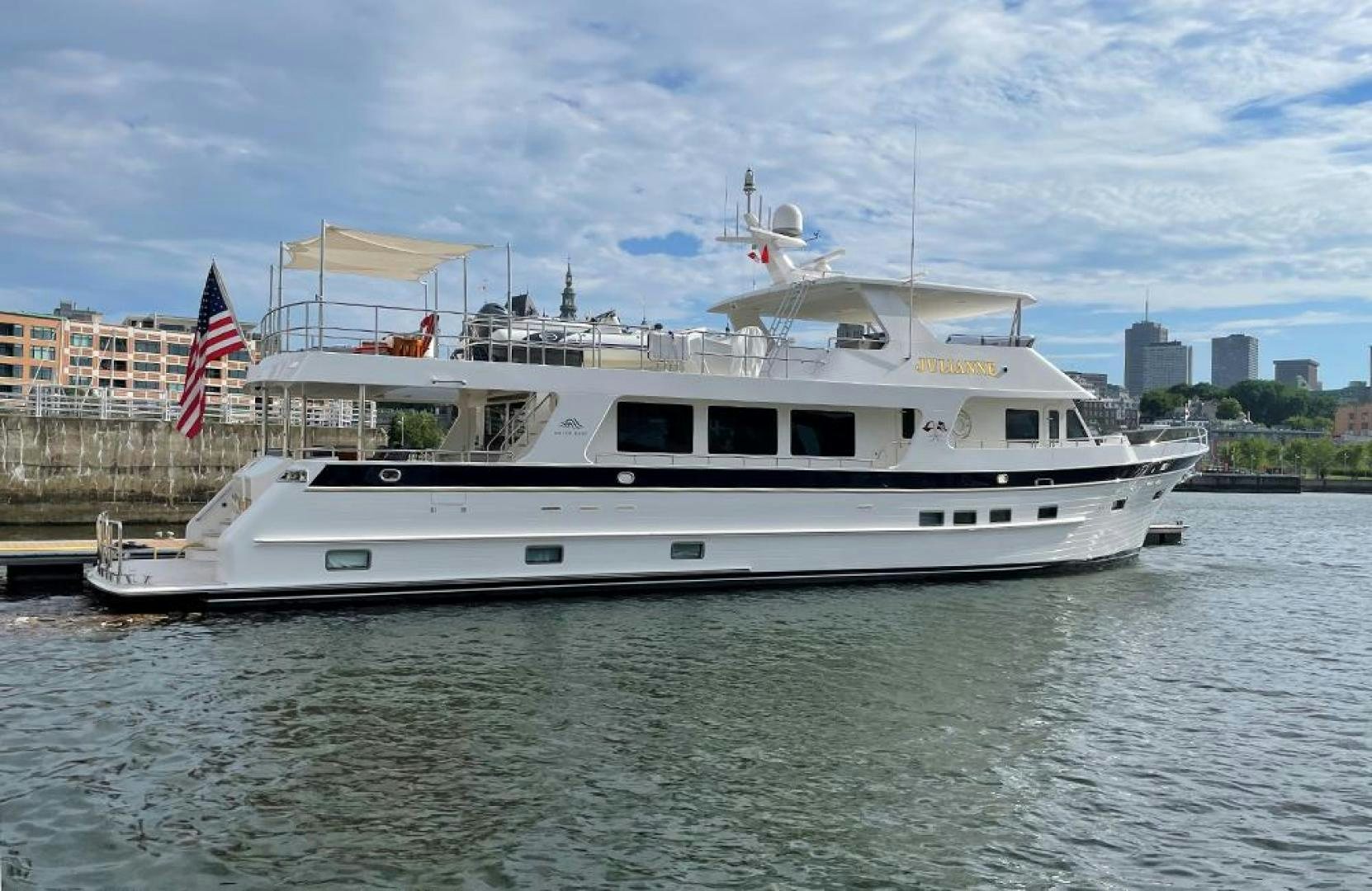 a boat on the water aboard JULIANNE NAME RESERVED Yacht for Sale