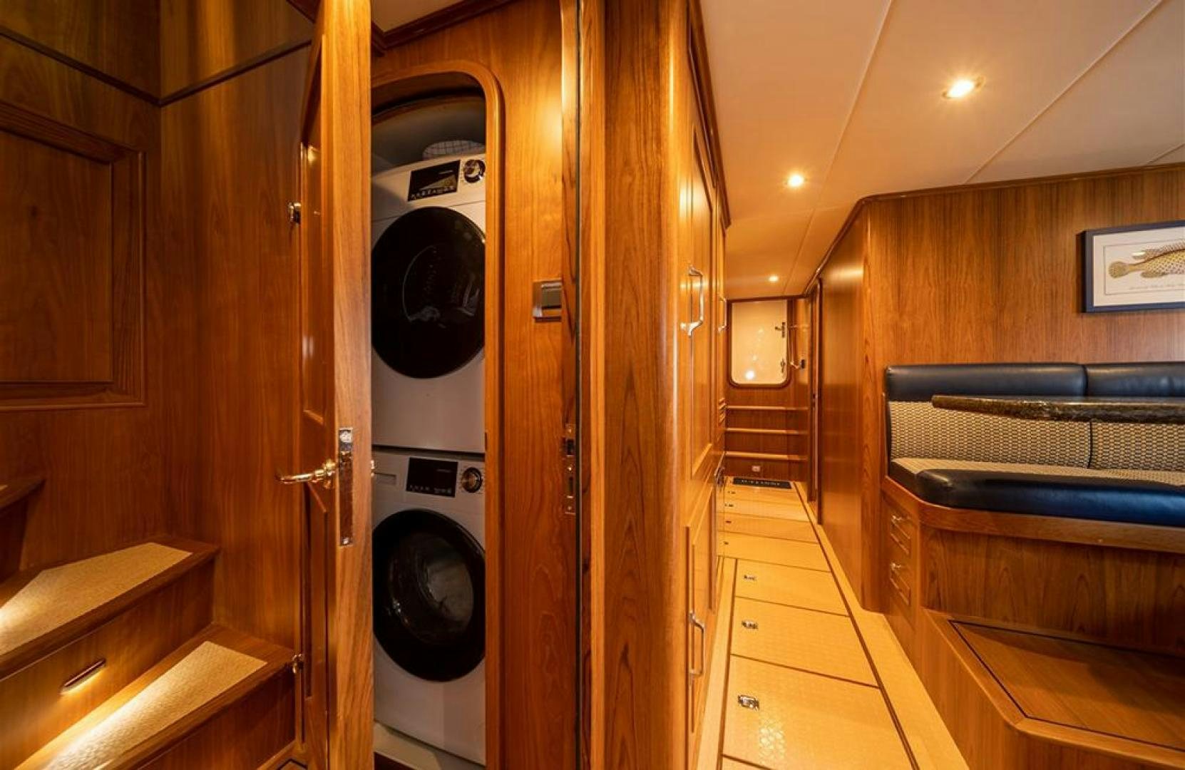 a speaker in a room aboard JULIANNE NAME RESERVED Yacht for Sale