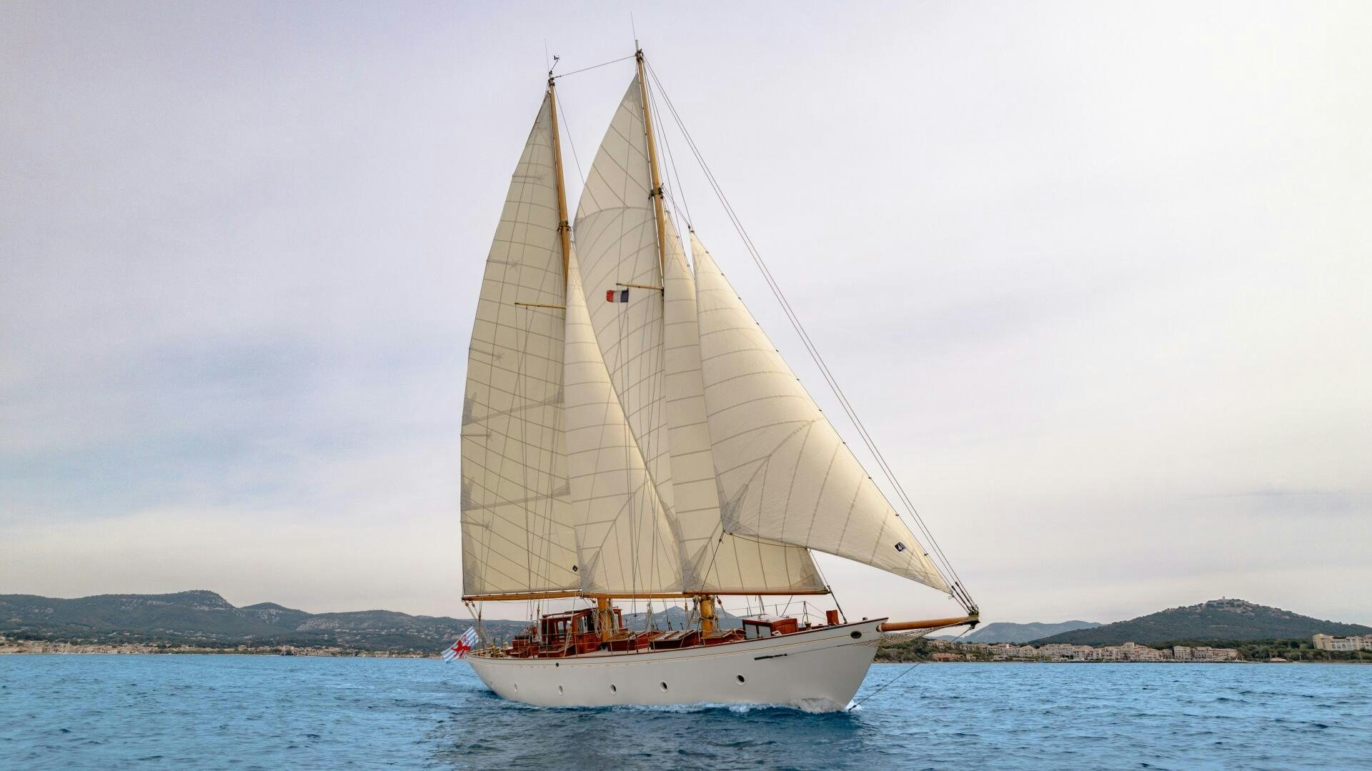 a sailboat on the water aboard ARMIDE Yacht for Sale