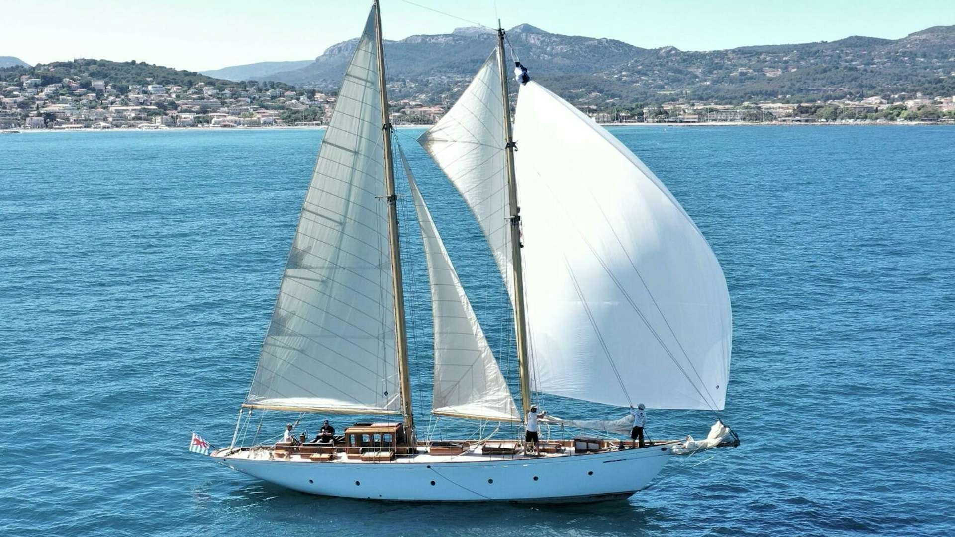 a sailboat on the water aboard ARMIDE Yacht for Sale