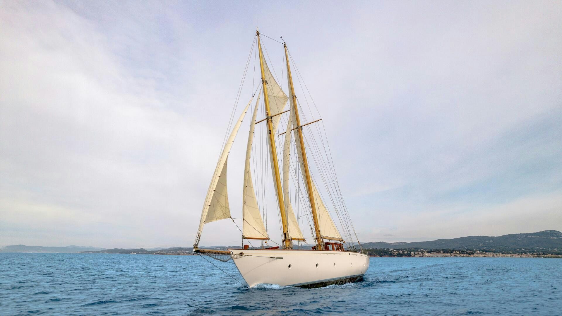 a sailboat in the water aboard ARMIDE Yacht for Sale