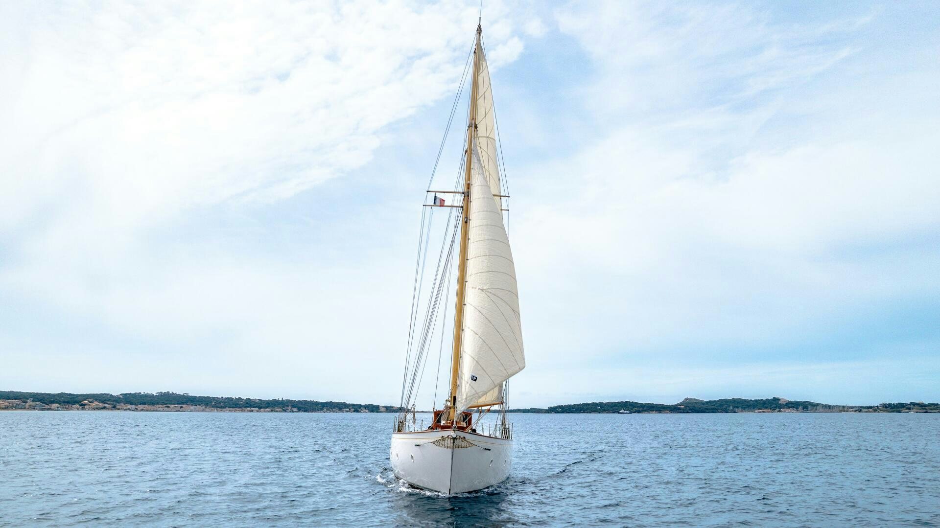 a sailboat on the water aboard ARMIDE Yacht for Sale