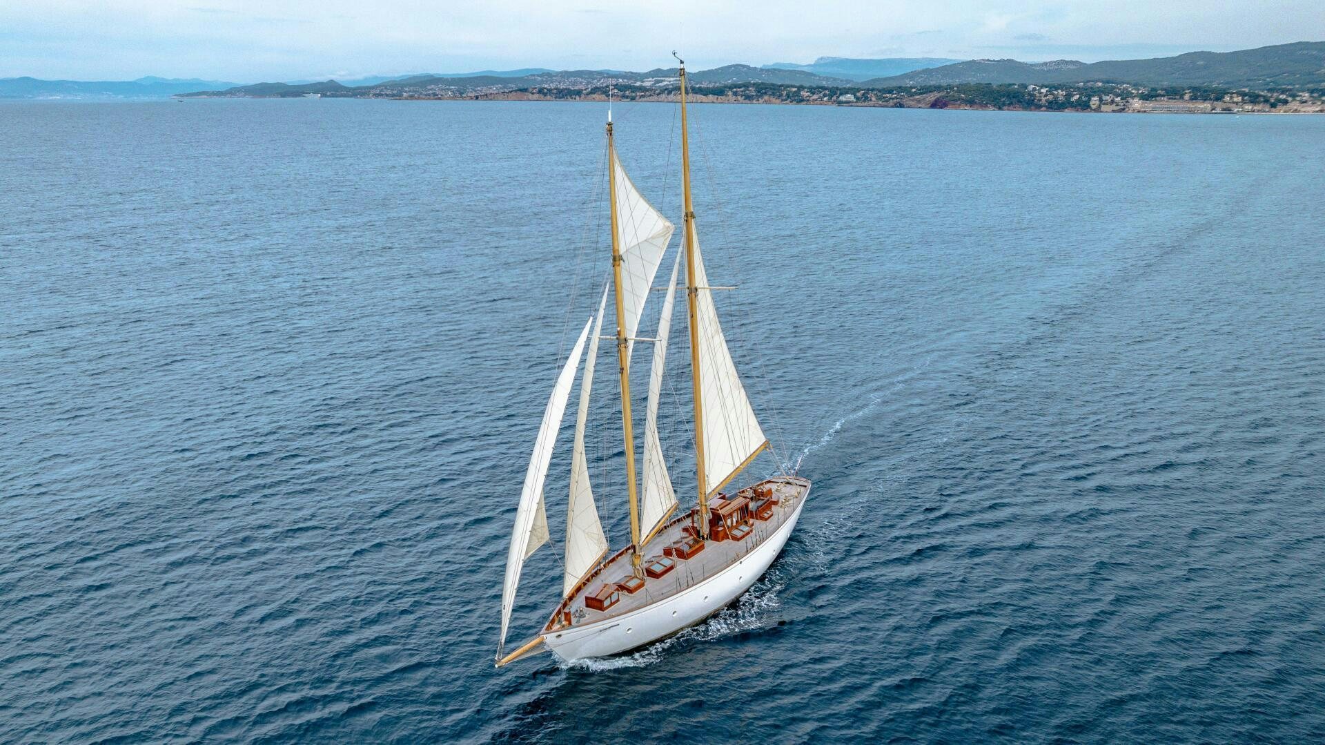 a sailboat on the water aboard ARMIDE Yacht for Sale