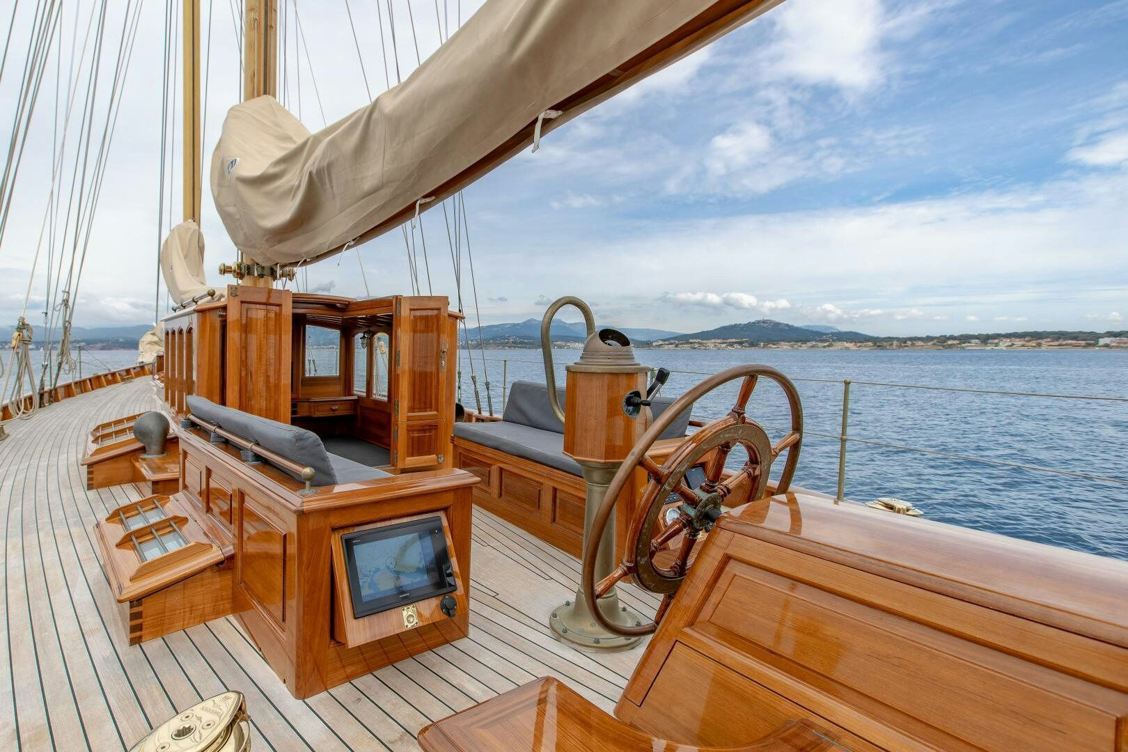 a boat on the water aboard ARMIDE Yacht for Sale