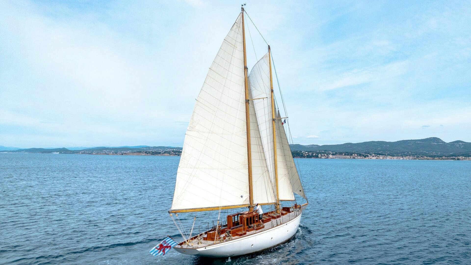 a sailboat on the water aboard ARMIDE Yacht for Sale