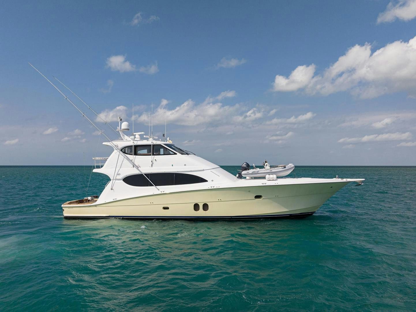 a white yacht in the water aboard MY WAY Yacht for Sale