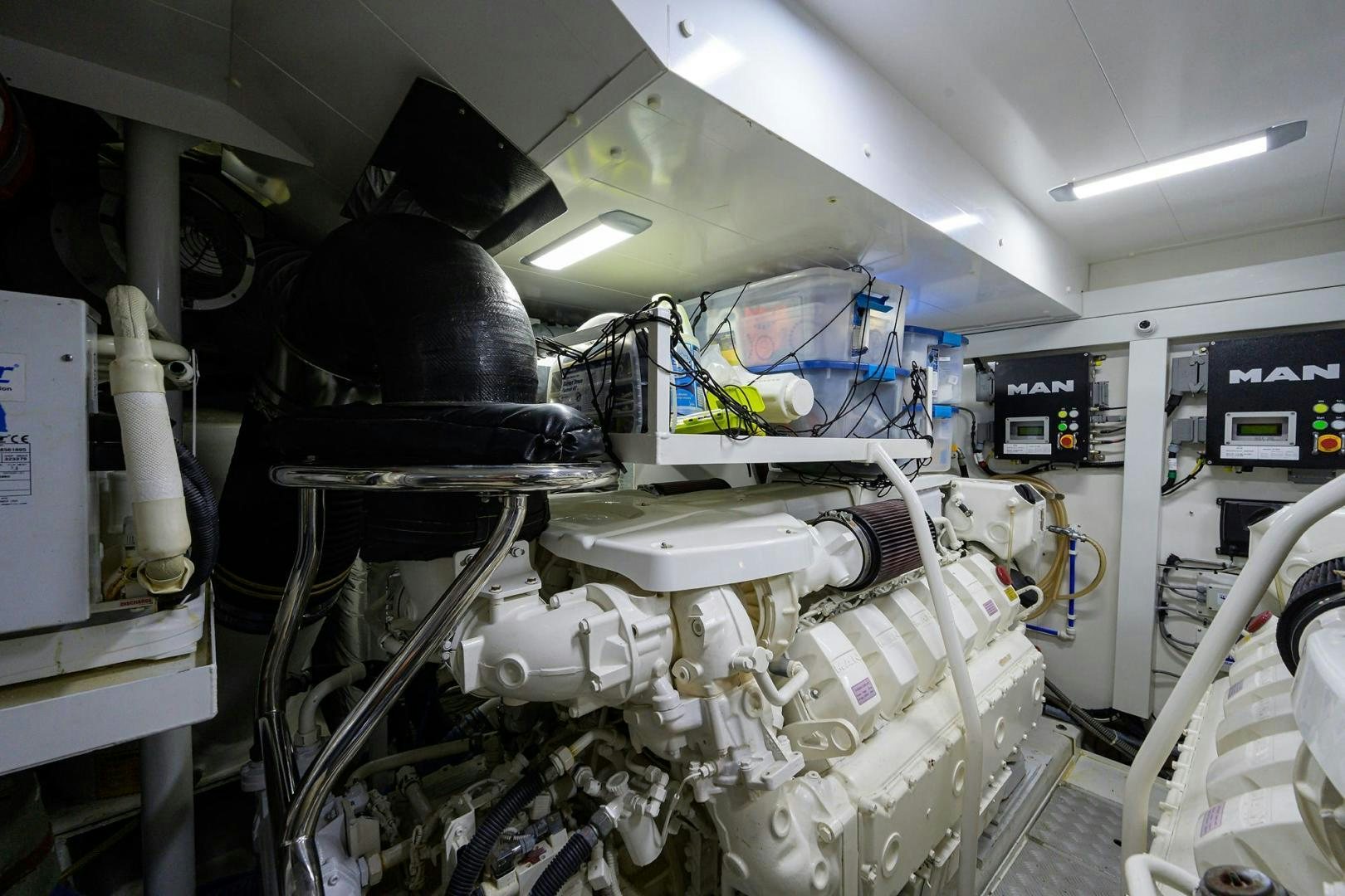 a machine with many wires aboard KHATCH YOU LATER Yacht for Sale