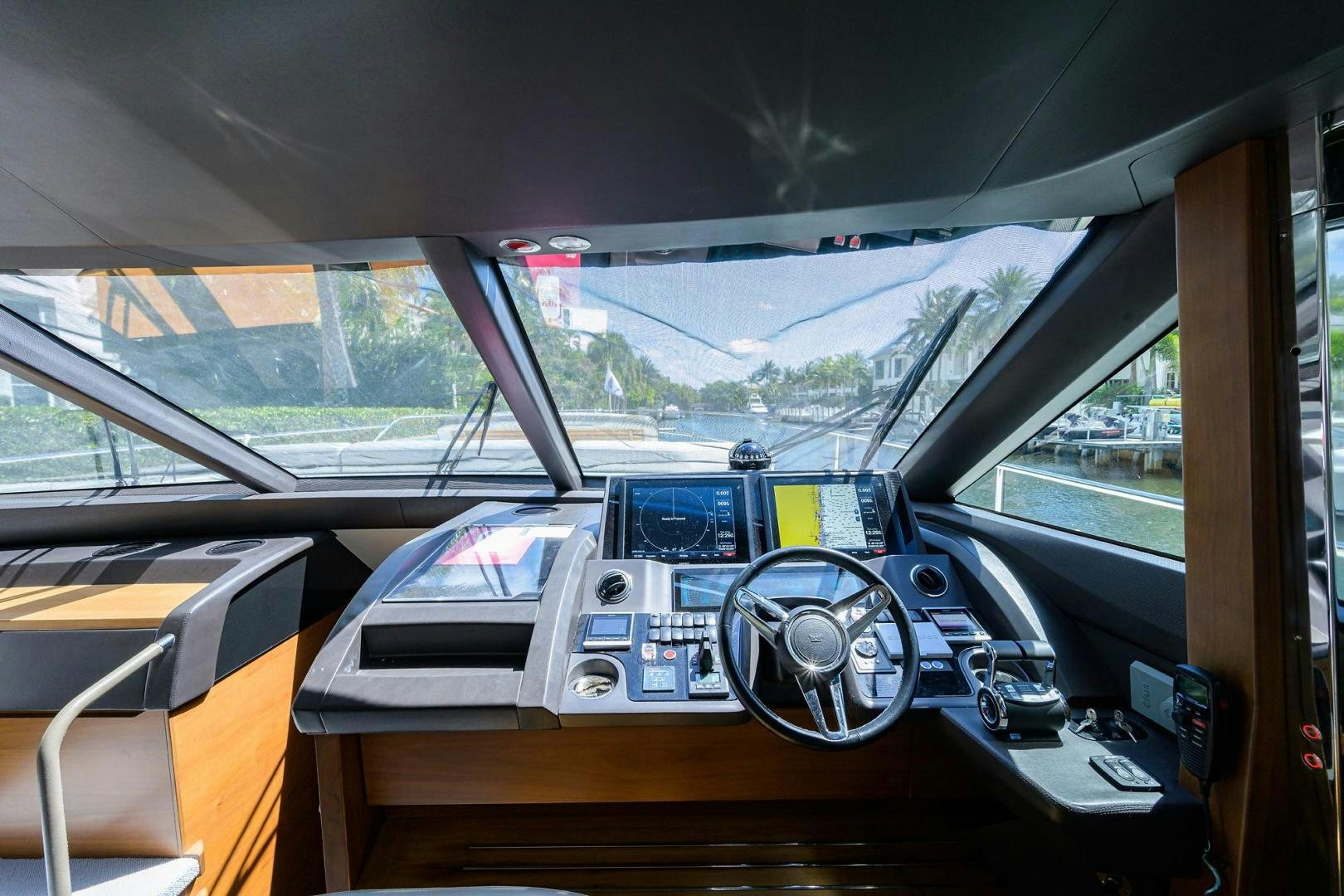 inside of a car aboard KHATCH YOU LATER Yacht for Sale