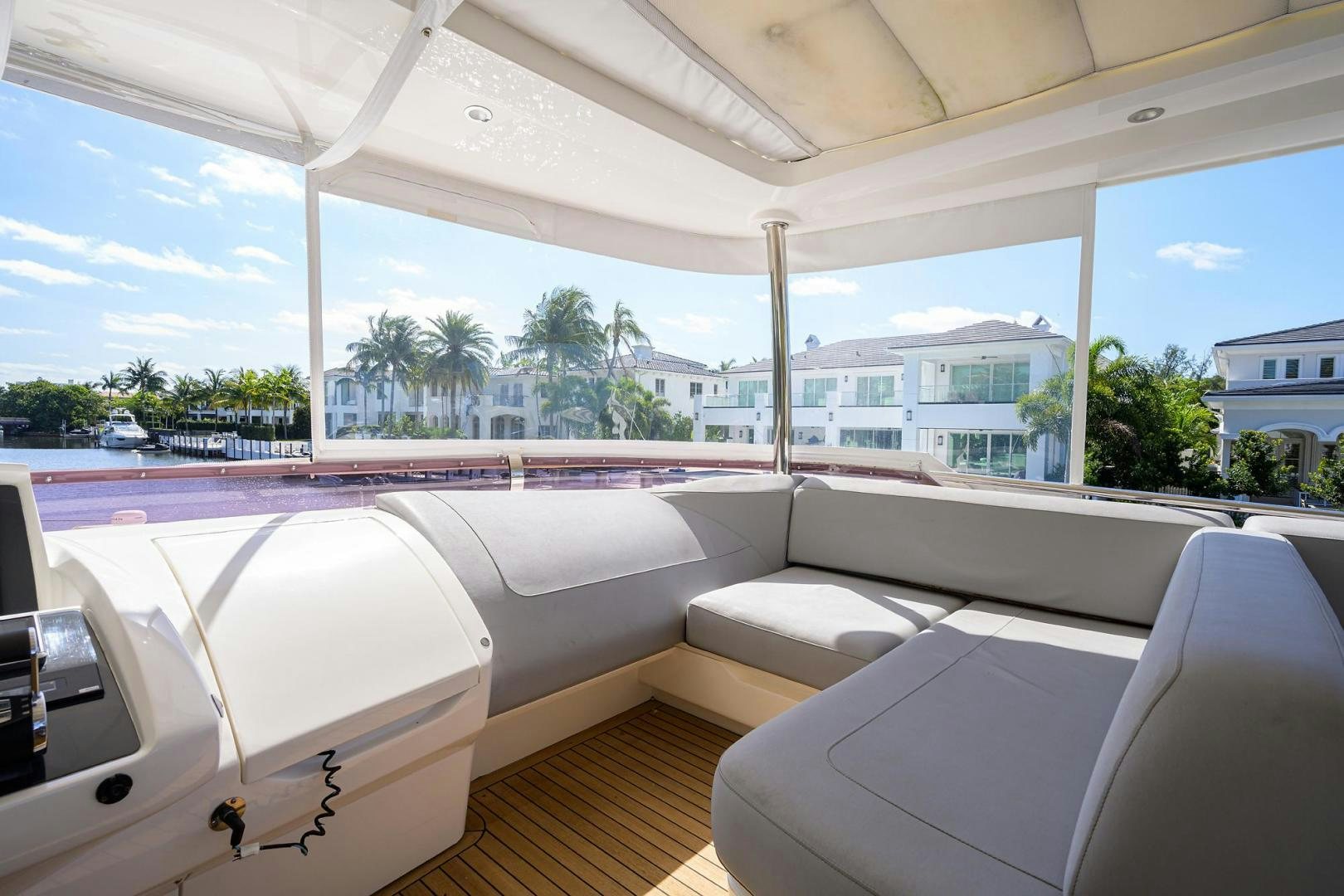 inside of a car aboard KHATCH YOU LATER Yacht for Sale