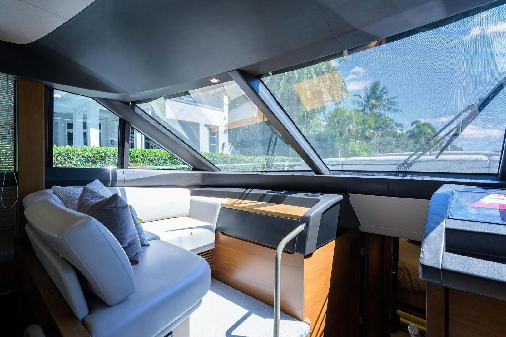 inside of a car aboard KHATCH YOU LATER Yacht for Sale