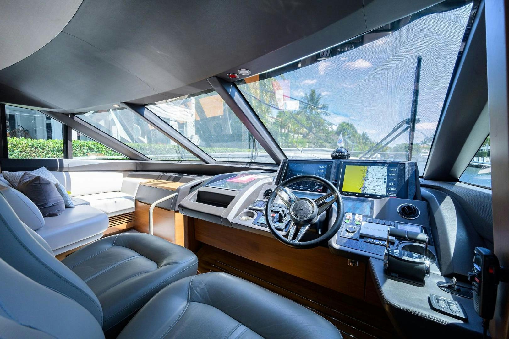inside of a car aboard KHATCH YOU LATER Yacht for Sale