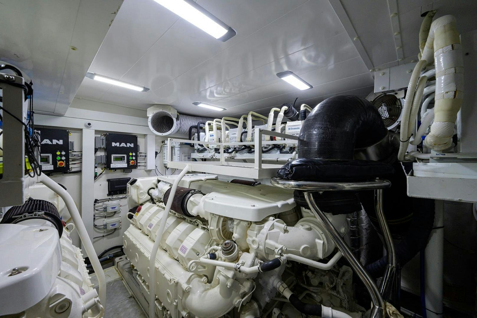 a room with machinery aboard KHATCH YOU LATER Yacht for Sale