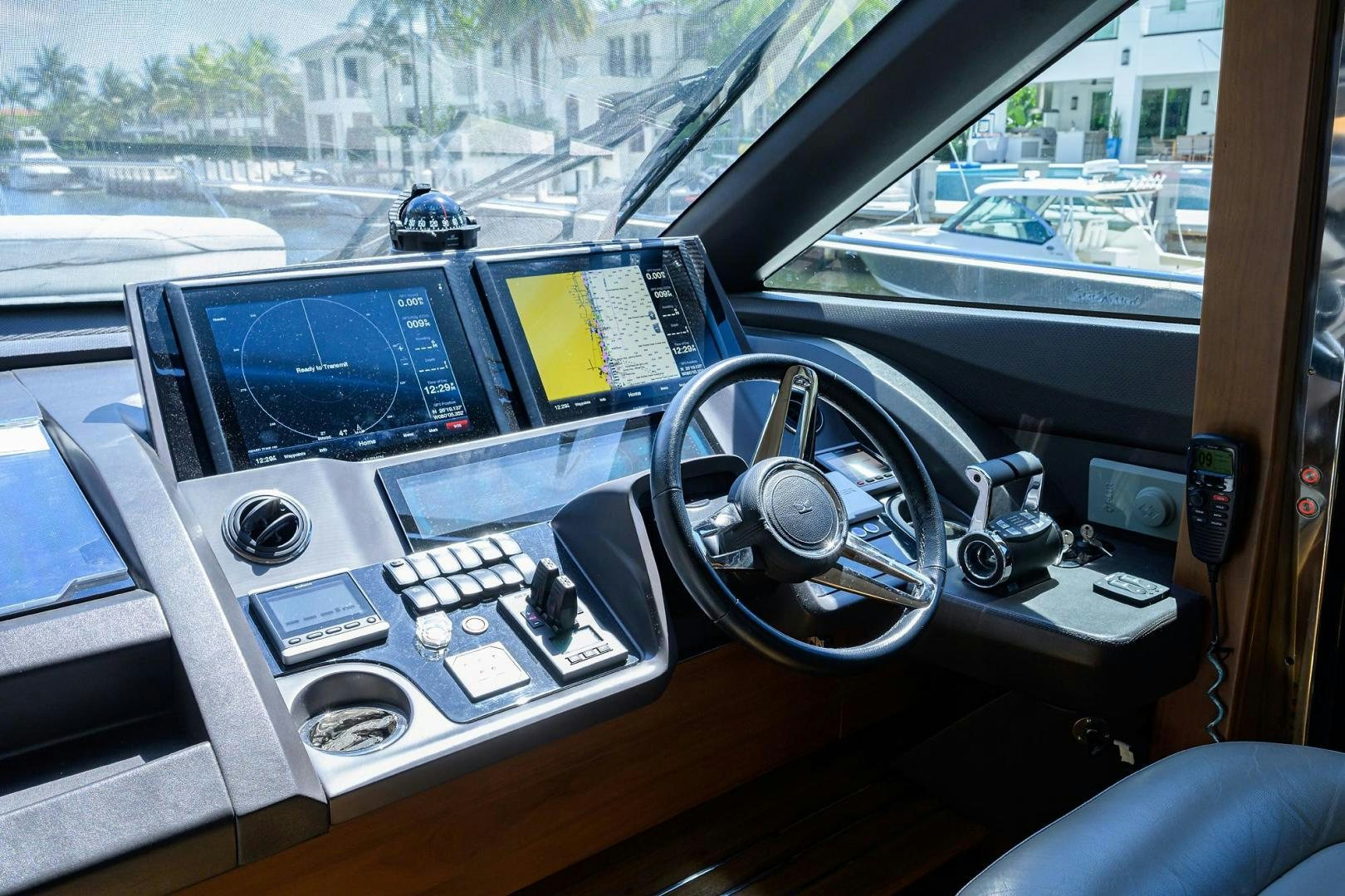 inside of a car aboard KHATCH YOU LATER Yacht for Sale