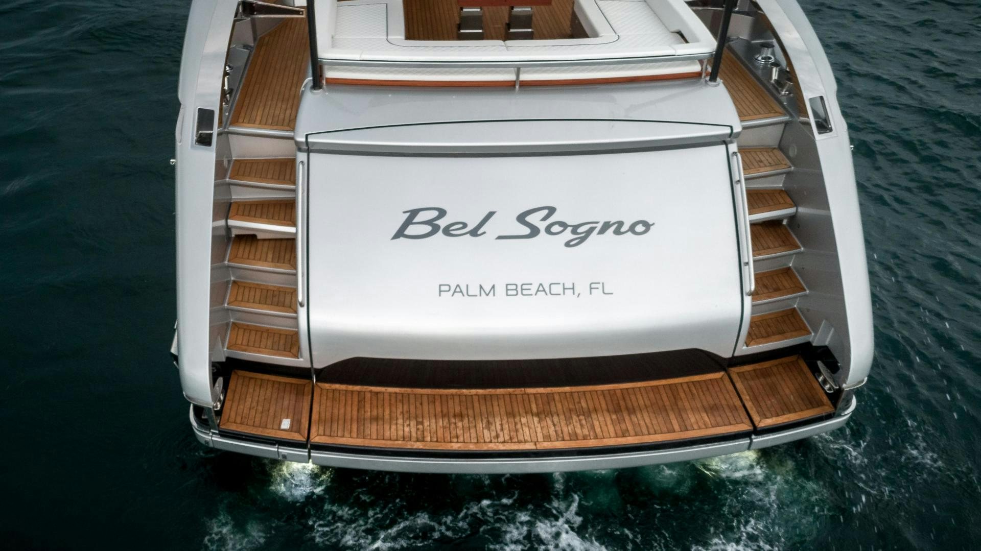a white rectangular object on a beach aboard BEL SOGNO Yacht for Sale
