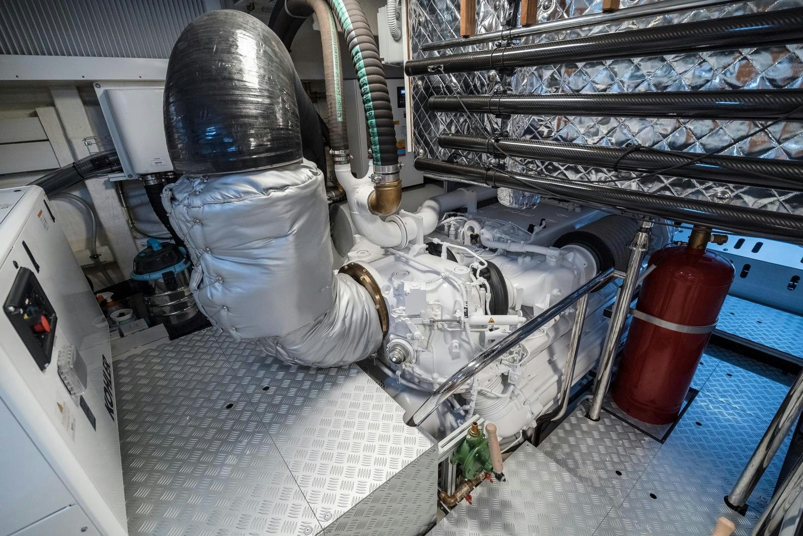 a machine with a large metal cylinder aboard BEL SOGNO Yacht for Sale