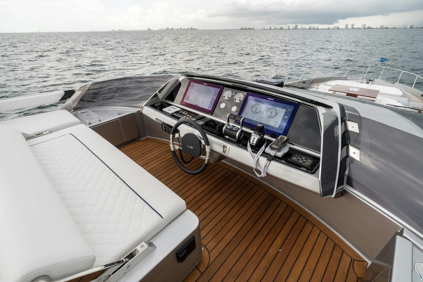 a car on a boat aboard BEL SOGNO Yacht for Sale