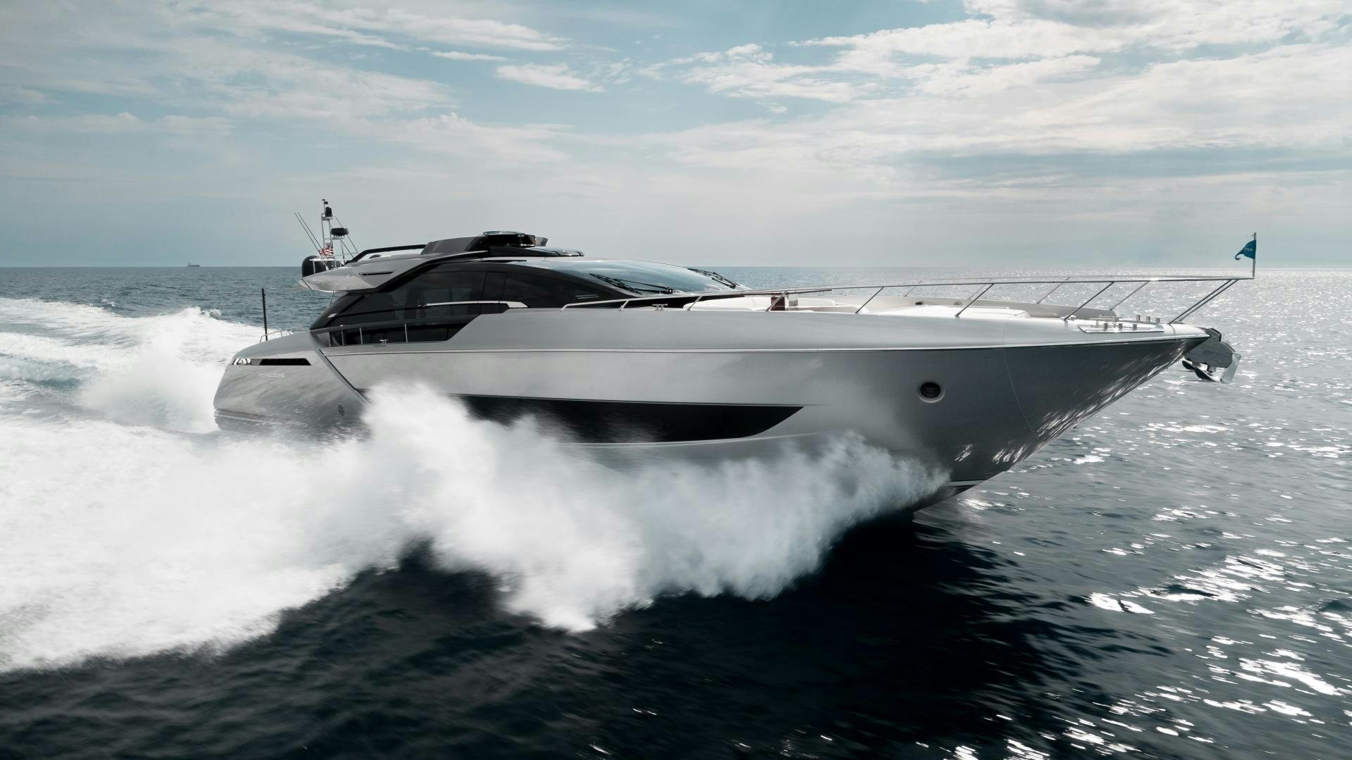 a boat crashing on a beach aboard BEL SOGNO Yacht for Sale