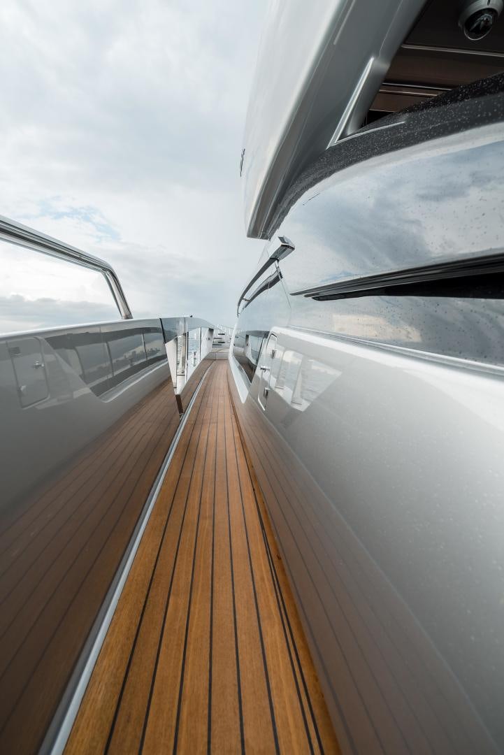 a car driving on a road aboard BEL SOGNO Yacht for Sale