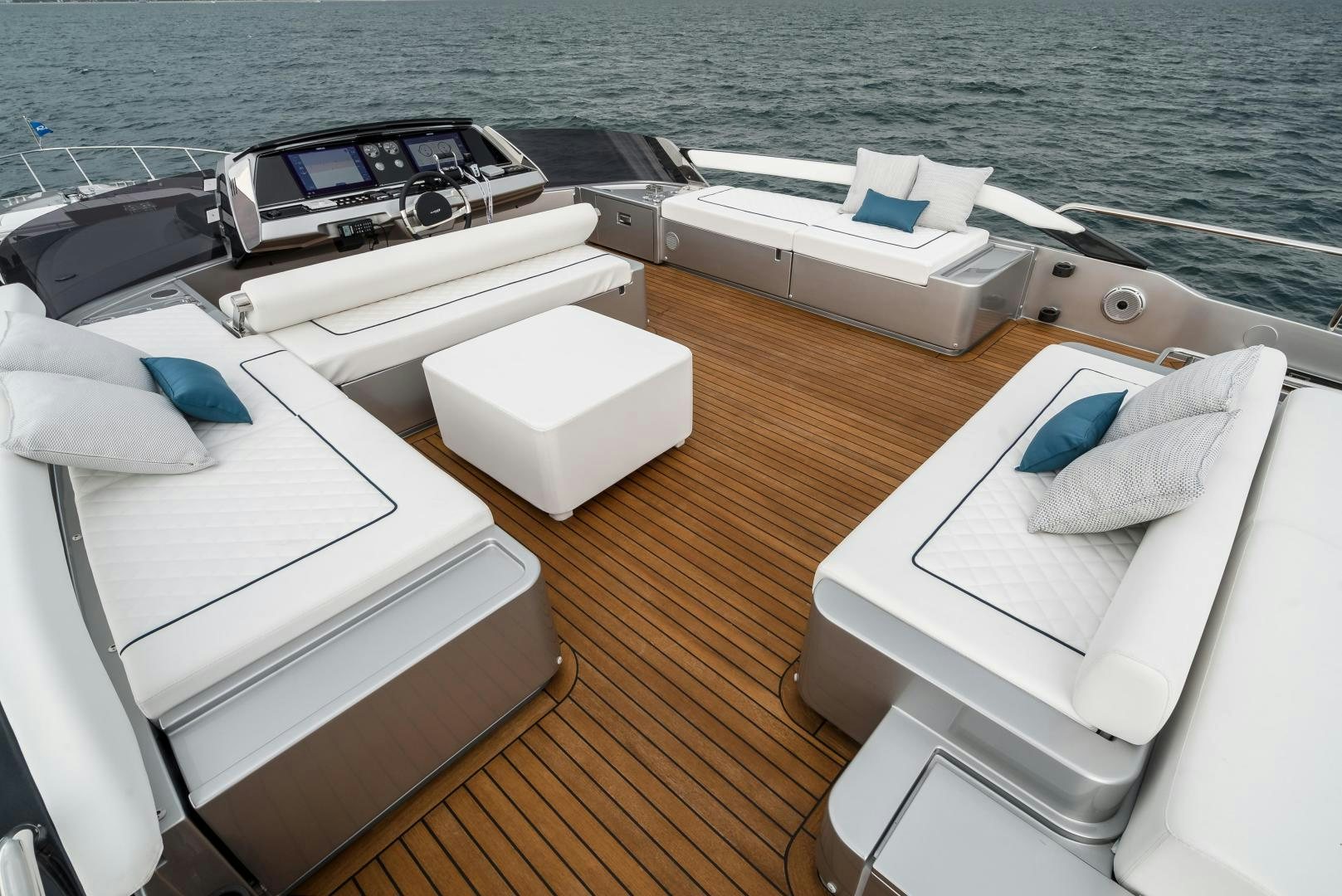 a boat on a deck aboard BEL SOGNO Yacht for Sale