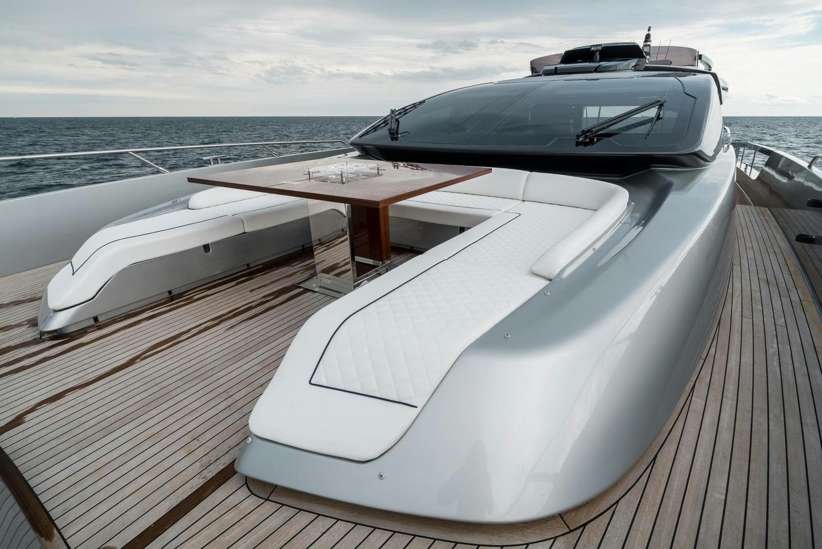 a boat on a deck aboard BEL SOGNO Yacht for Sale