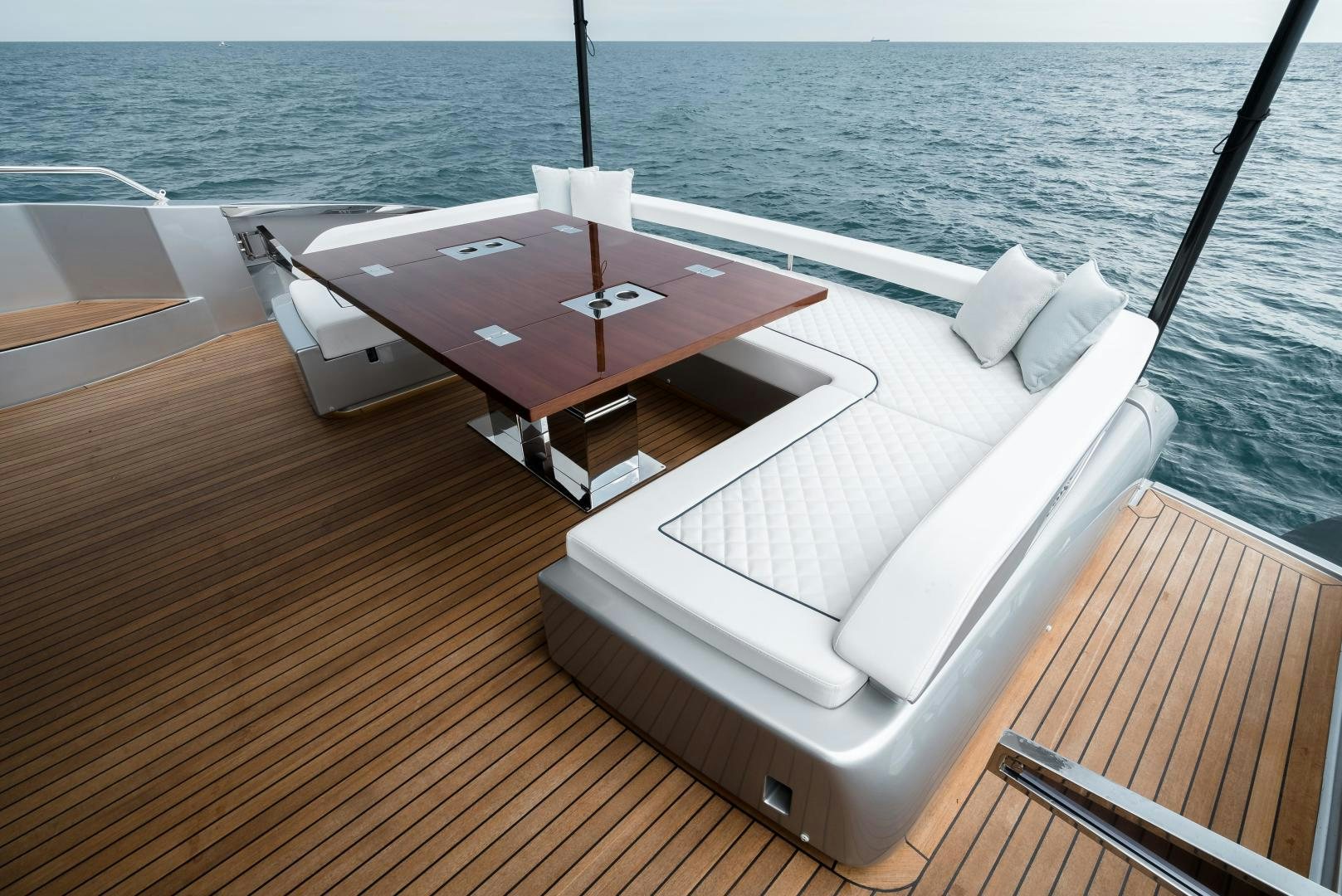 a boat on a deck aboard BEL SOGNO Yacht for Sale