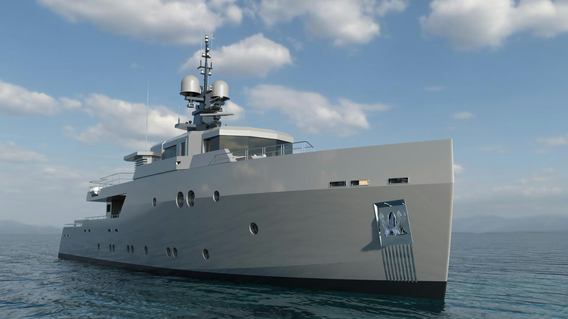 a large white ship in the water aboard HEKATE, P372 Yacht for Sale