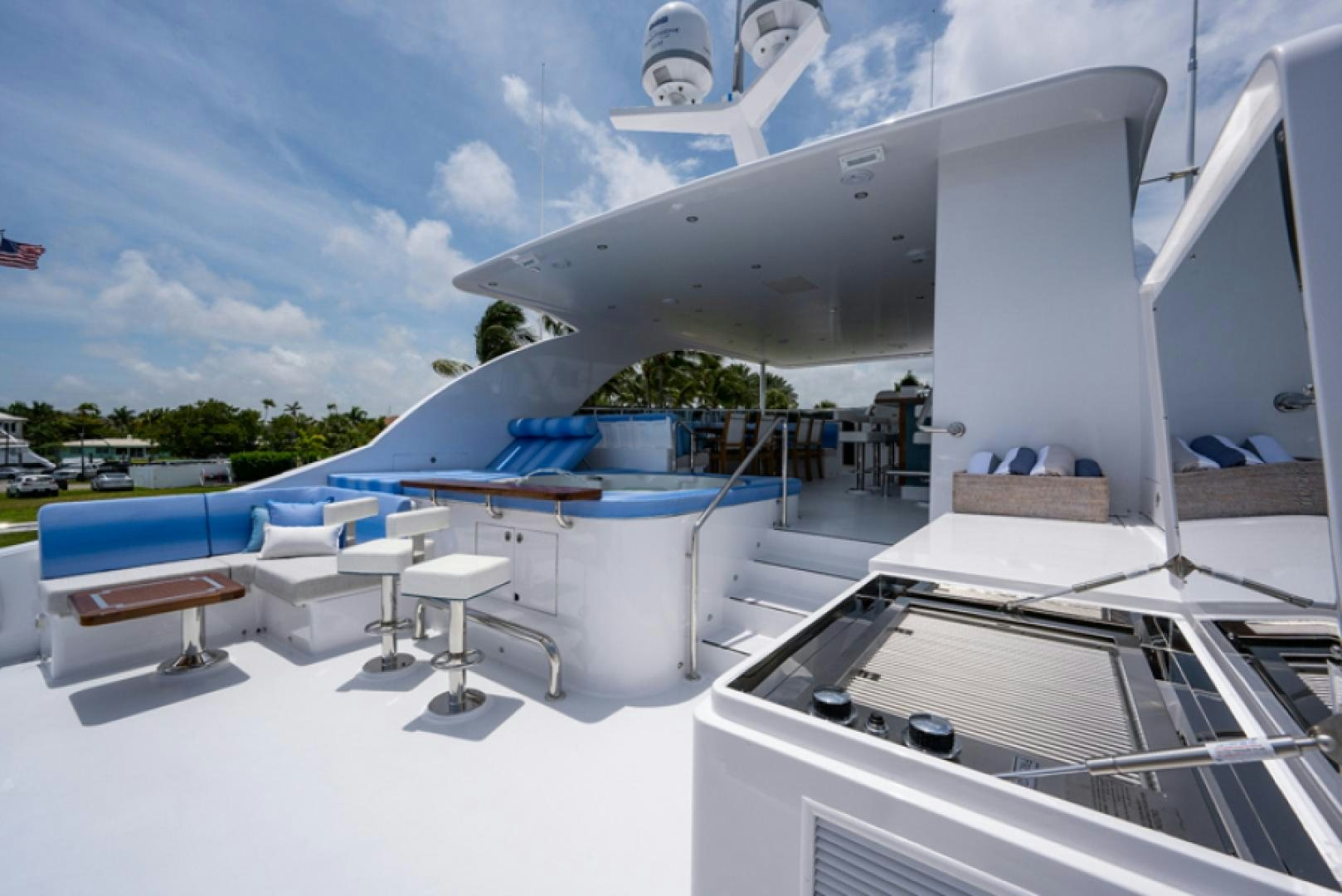 a large white boat with a deck aboard CONGVOYAGE Yacht for Sale