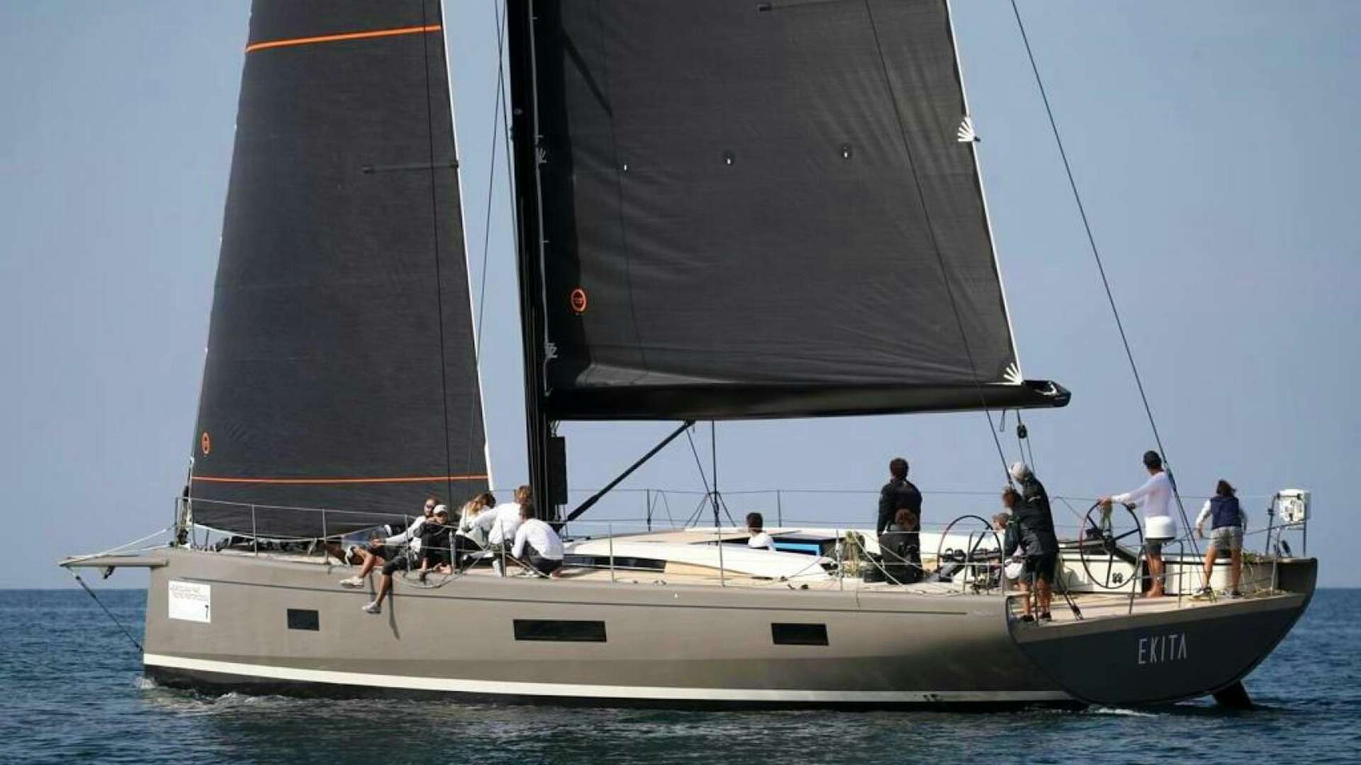 a group of people on a sailboat aboard Ekita Yacht for Sale