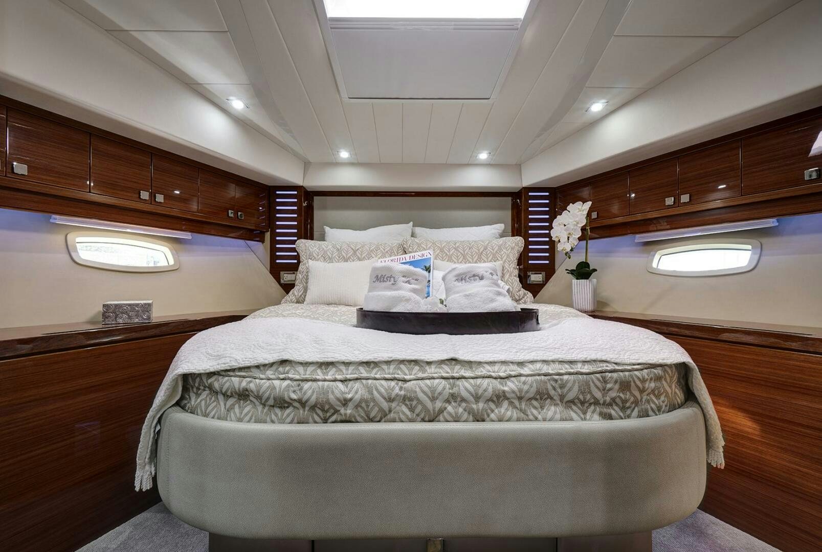 a bed in a cabin aboard DREAM Yacht for Sale