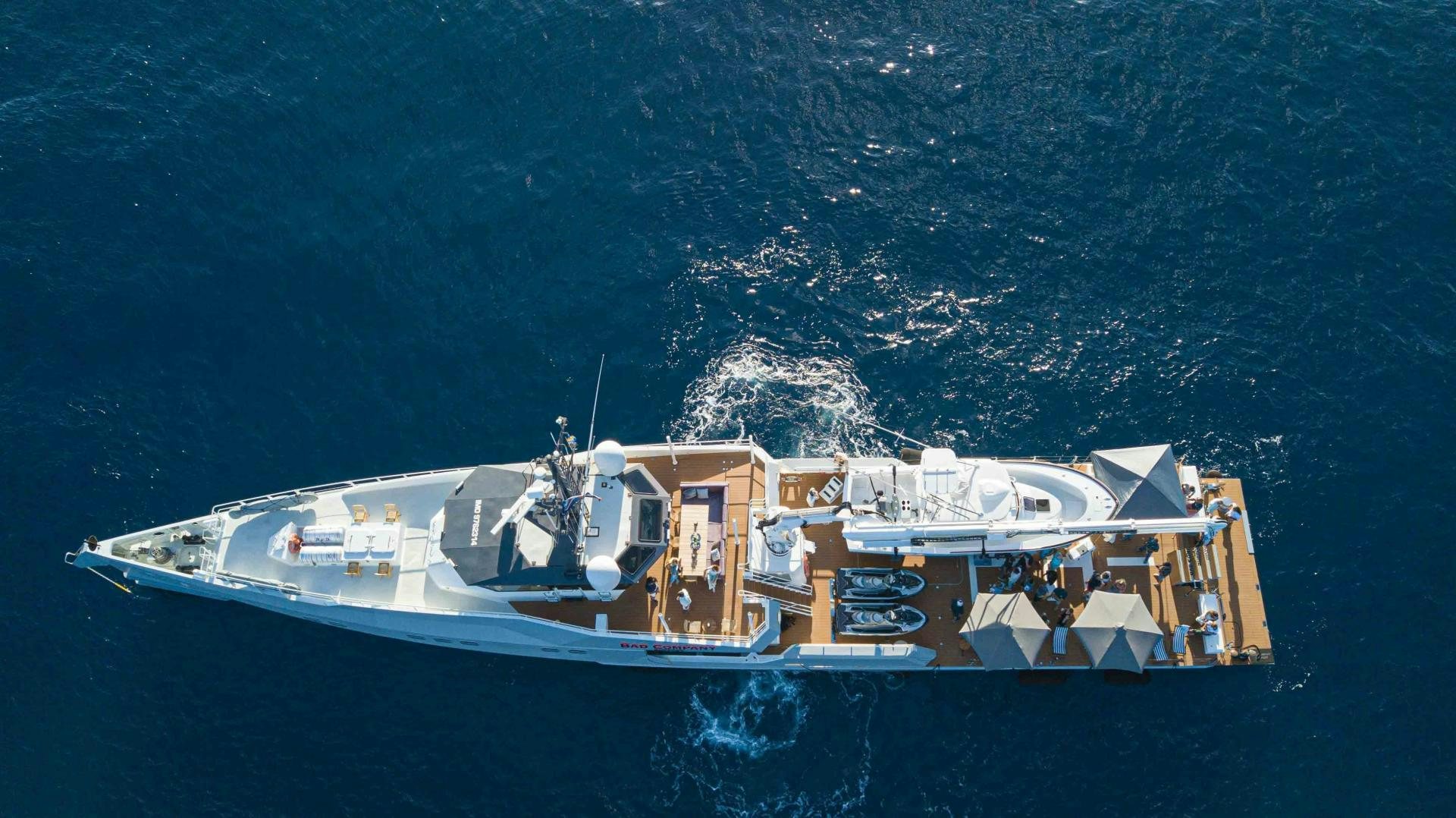 a ship in the water aboard BAD COMPANY SUPPORT Yacht for Sale