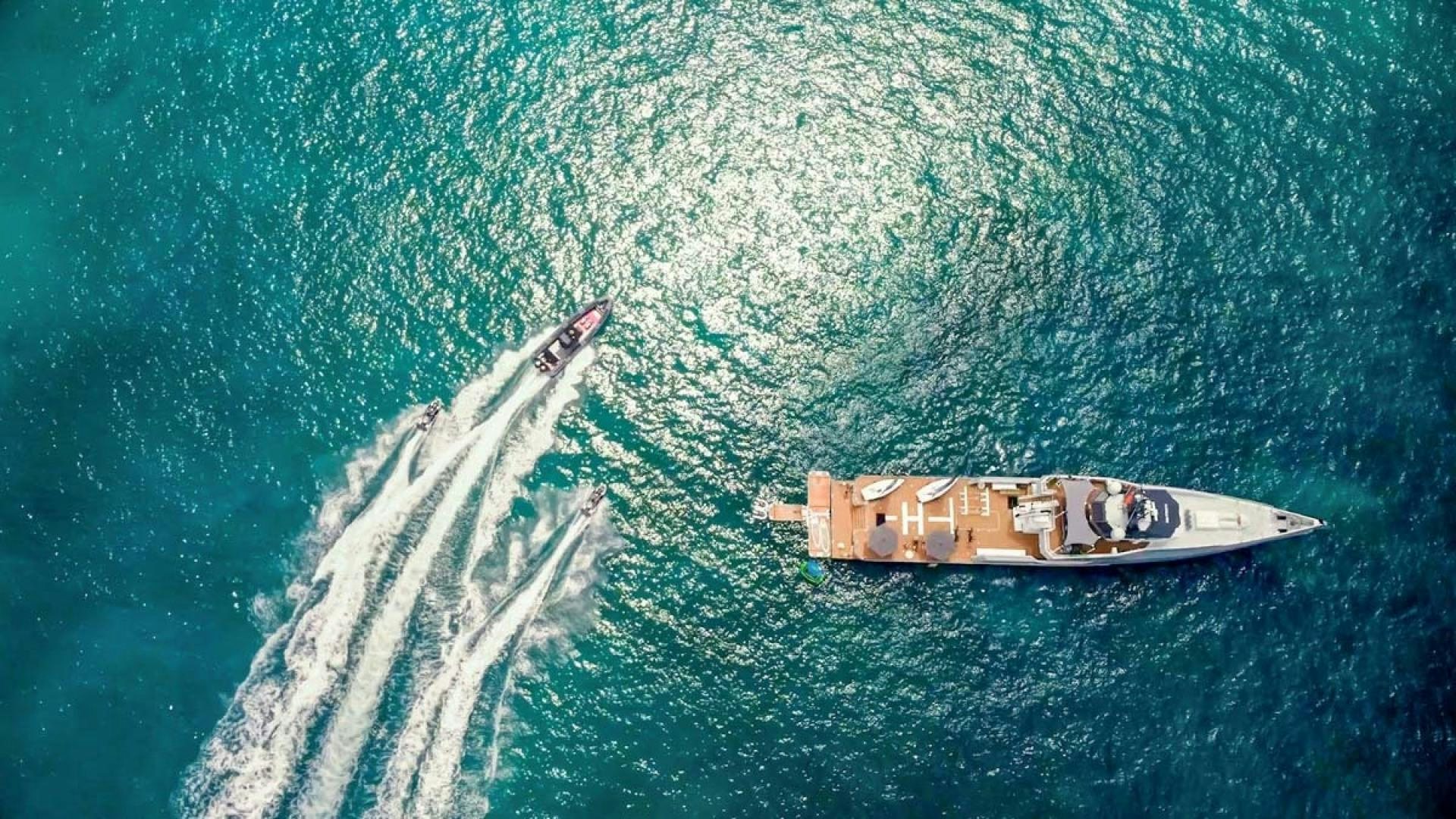 a boat in the water aboard BAD COMPANY SUPPORT Yacht for Sale