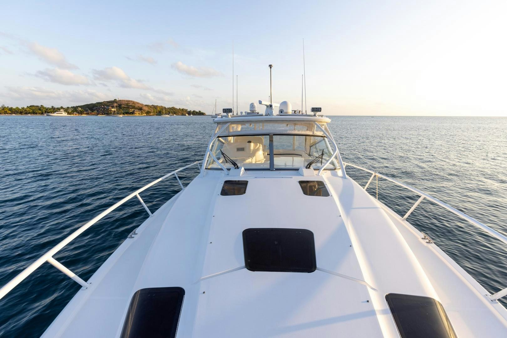 a boat on the water aboard Forget about it. Yacht for Sale