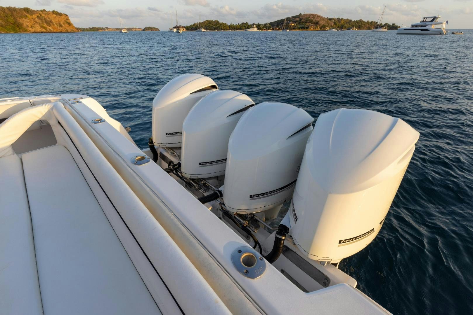 a boat on the water aboard Forget about it. Yacht for Sale