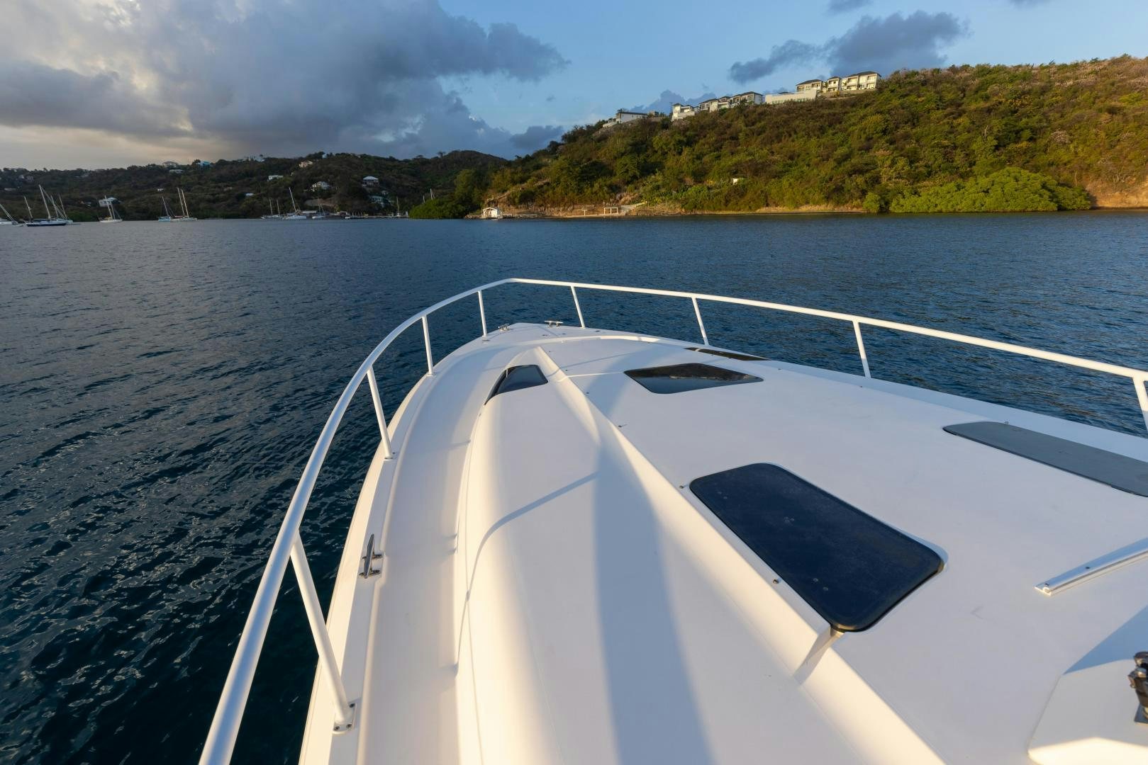 a boat on the water aboard Forget about it. Yacht for Sale