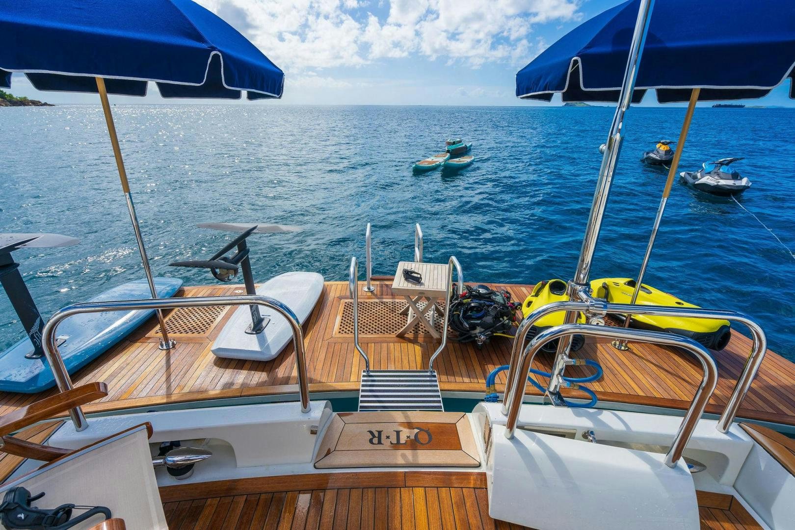 a boat on the water aboard NAMASTAY Yacht for Sale
