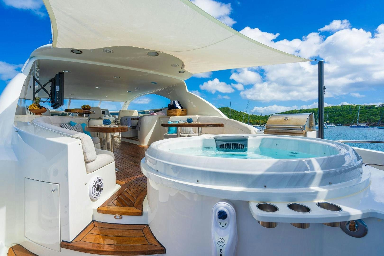 a boat on the water aboard NAMASTAY Yacht for Sale