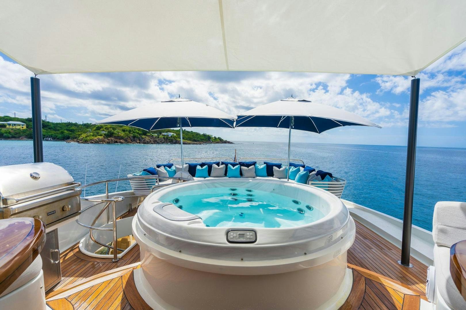 a pool on a boat aboard NAMASTAY Yacht for Sale