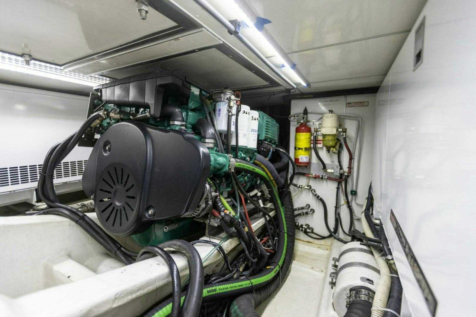 a machine with a large green tube aboard LEONARA Yacht for Sale