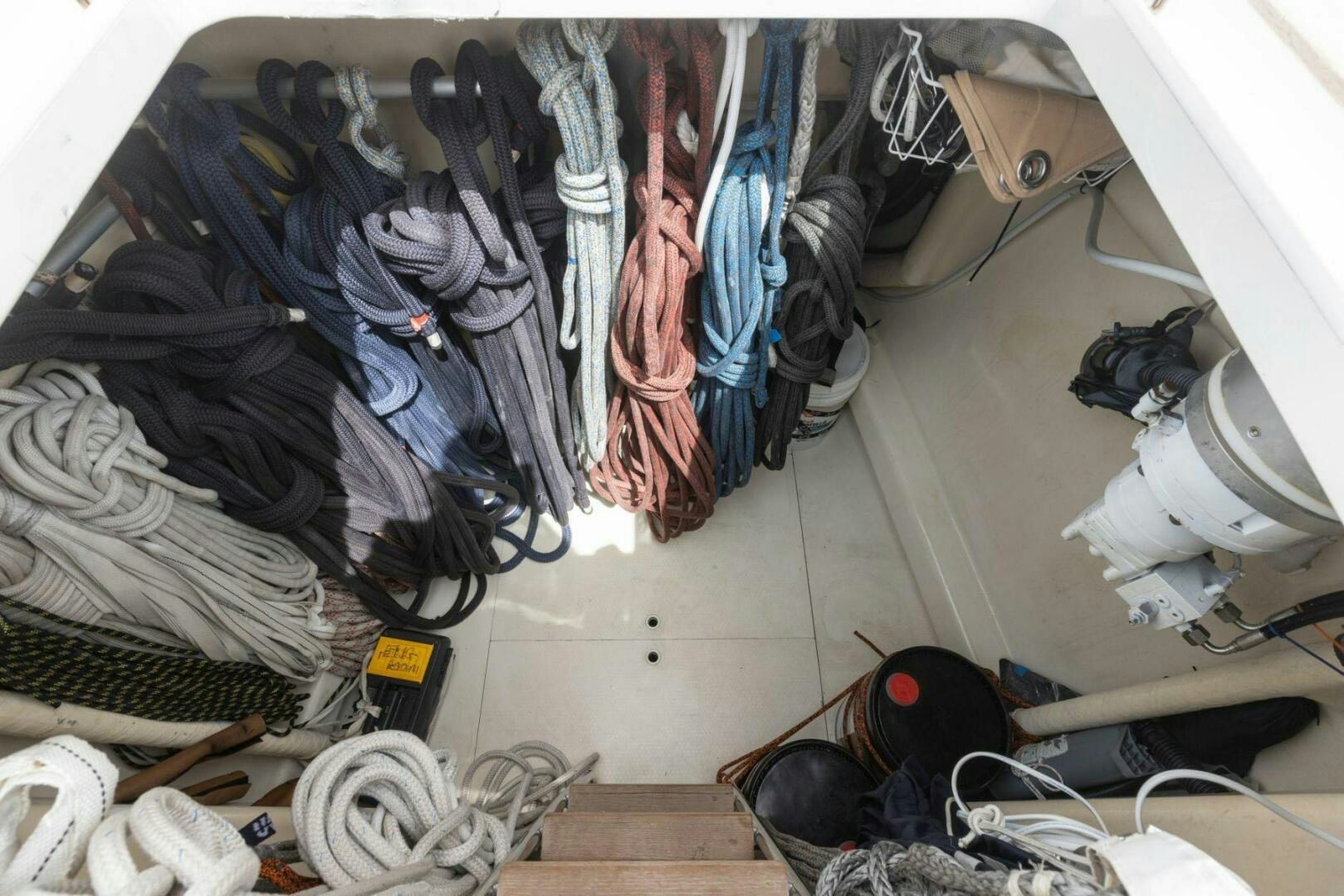a room full of clothes and shoes aboard LEONARA Yacht for Sale