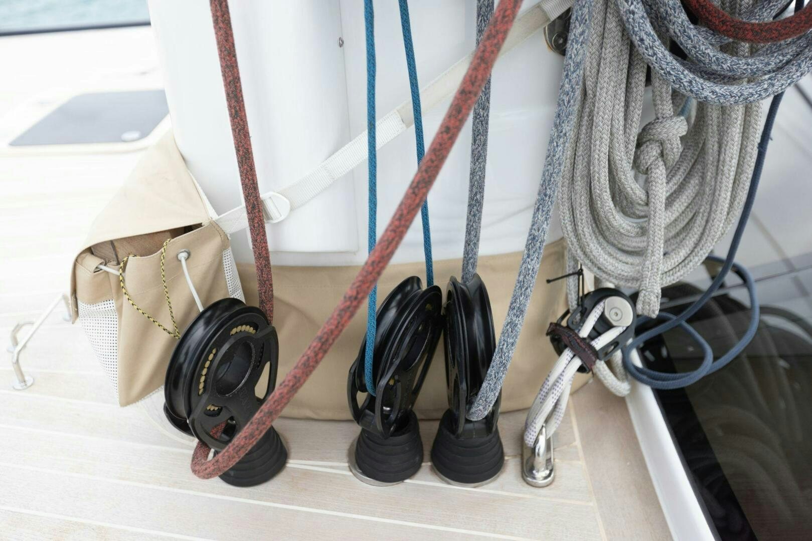 a group of objects on a shelf aboard LEONARA Yacht for Sale