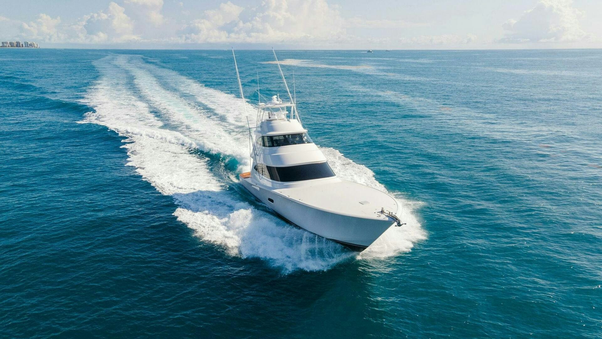 a boat on the water aboard SHOE  Yacht for Sale