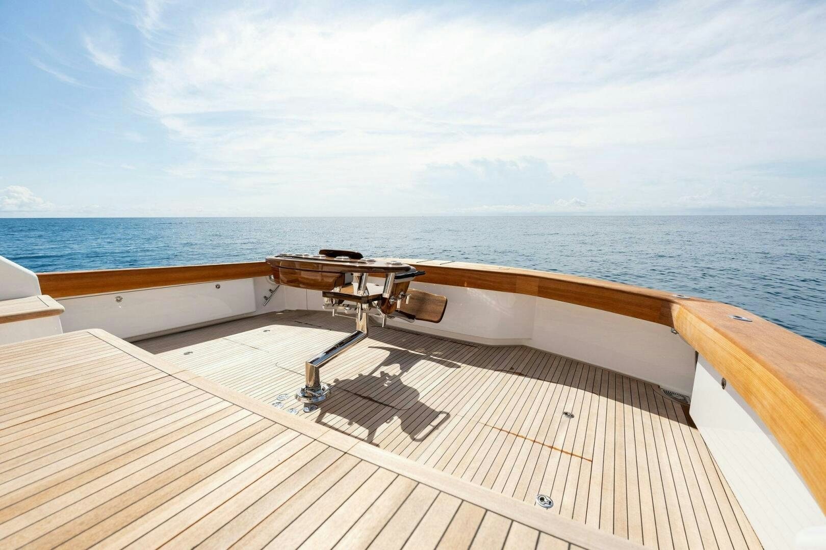 a deck overlooking the ocean aboard SHOE  Yacht for Sale