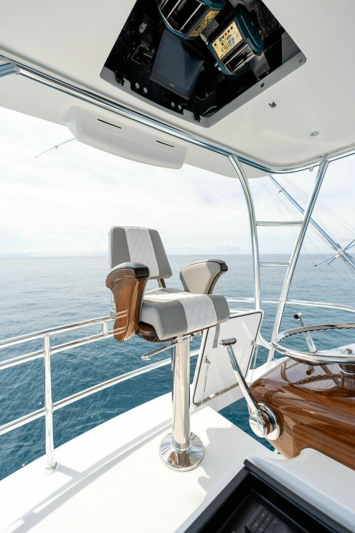 a chair on a boat aboard SHOE  Yacht for Sale